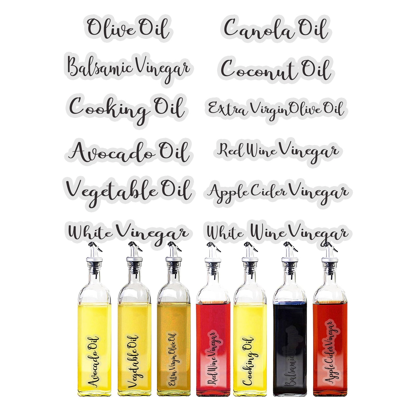 Modern Oil & Vinegar Bottle Label