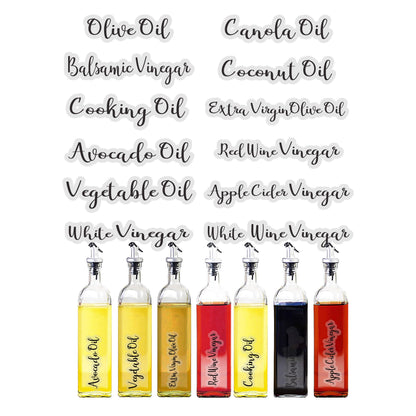Modern Oil & Vinegar Bottle Label