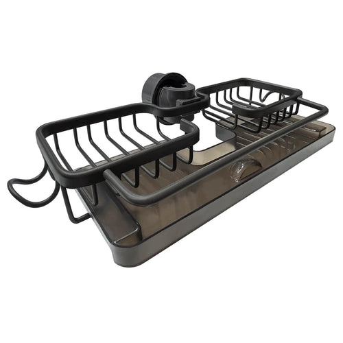 Kitchen Sink Faucet Organizer with Drain Tray & Towel Rack Rustproof