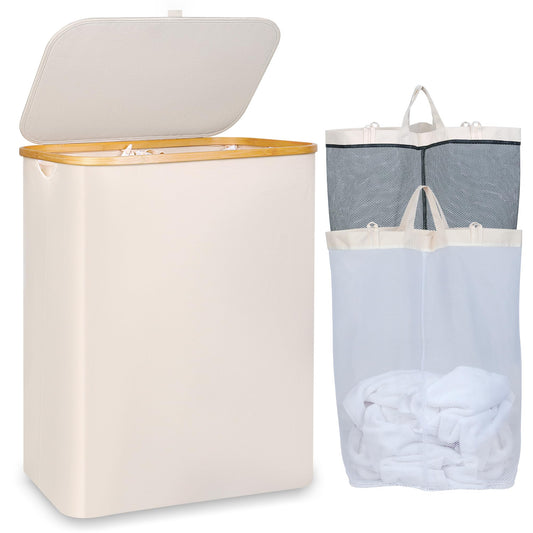 Laundry Hamper with Lid and Mesh Bags